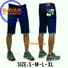 AN Celana Jeans Pendek Pria Skinny Hight Quality [Blue]