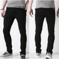 AN Celana jeans skinny / slimfit / pensil pria [black]