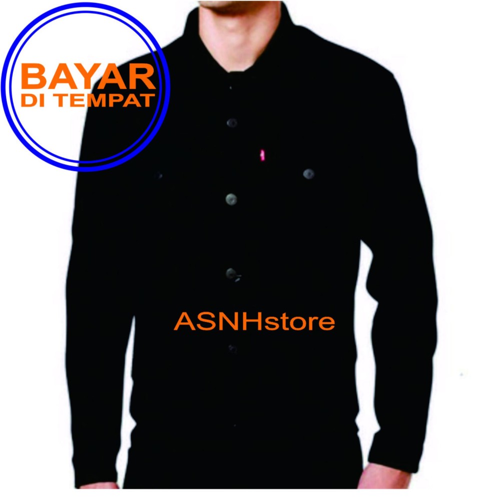 AN Jaket Jeans / Denim Pria Hight Quality [Black]