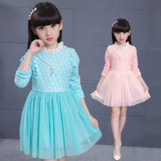Anak-anak Putri Gadis Baju Korea Modis Tarian Anak Rok (Merah Muda)