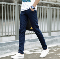 Anak Laki-laki Remaja Celana Slim Kaki Celana Pria (Biru Tua 914) celana pria celana panjang pria Celana chino Celana cargo