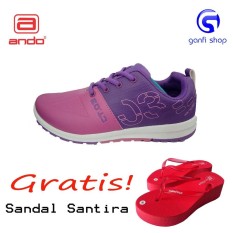 Ando CT 03 Sepatu Olahraga Sepatu Lari Wanita Warna Ungu Violet