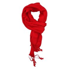 Anekaimportdotcom Syal Musim Dingin atau Scarf Winter Polos Pashmina - Merah