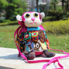 Tas Selempang Etnis Angin Kain Rajut Tas Wanita Ember (Rose monyet kecil)