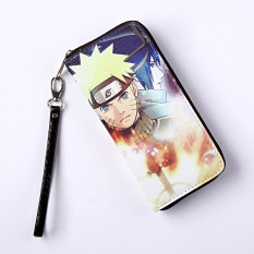 Anime Sekitar Kulit Berwarna Warna-warni Ritsleting Model Panjang Dompet (Naruto)