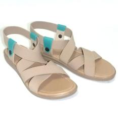 Anneliese sandal flat karet wanita elisa cream