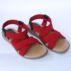 Anneliese sandal flat wanita elisa merah