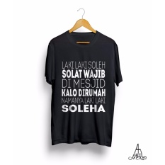 Antihero Baju Kaos Islami/Muslim LAKI SOLEH - HITAM