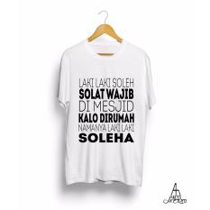Antihero Baju Kaos Islami/Muslim LAKI SOLEH - PUTIH