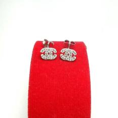 Anting Anting Wanita/Anting Tusuk Perak Silver 925 Lapis Emas Putih - Akeqgh