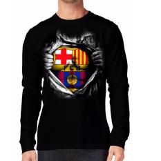 Apparel Glory Kaos 3D BARCELONA BARCA SUPER Lengan Panjang Hitam