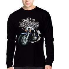 Apparel Glory Kaos 3D Harley Davidson 3 Lengan Panjang Hitam