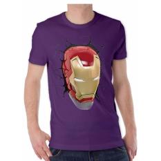 Apparel Glory Kaos 3D IRON MAN Ungu Tua