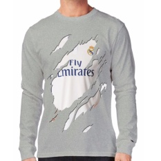 Apparel Glory Kaos 3D Jersey Real Madrid Home Lengan Panjang Abu Misty