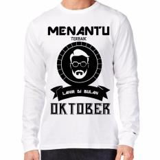 Apparel Glory kaos 3D Menantu Terbaik Dibulan Oktober Dark Lengan Panjang Putih