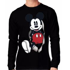 Apparel Glory Kaos 3D Mickey Mouse Lengan Panjang - Hitam