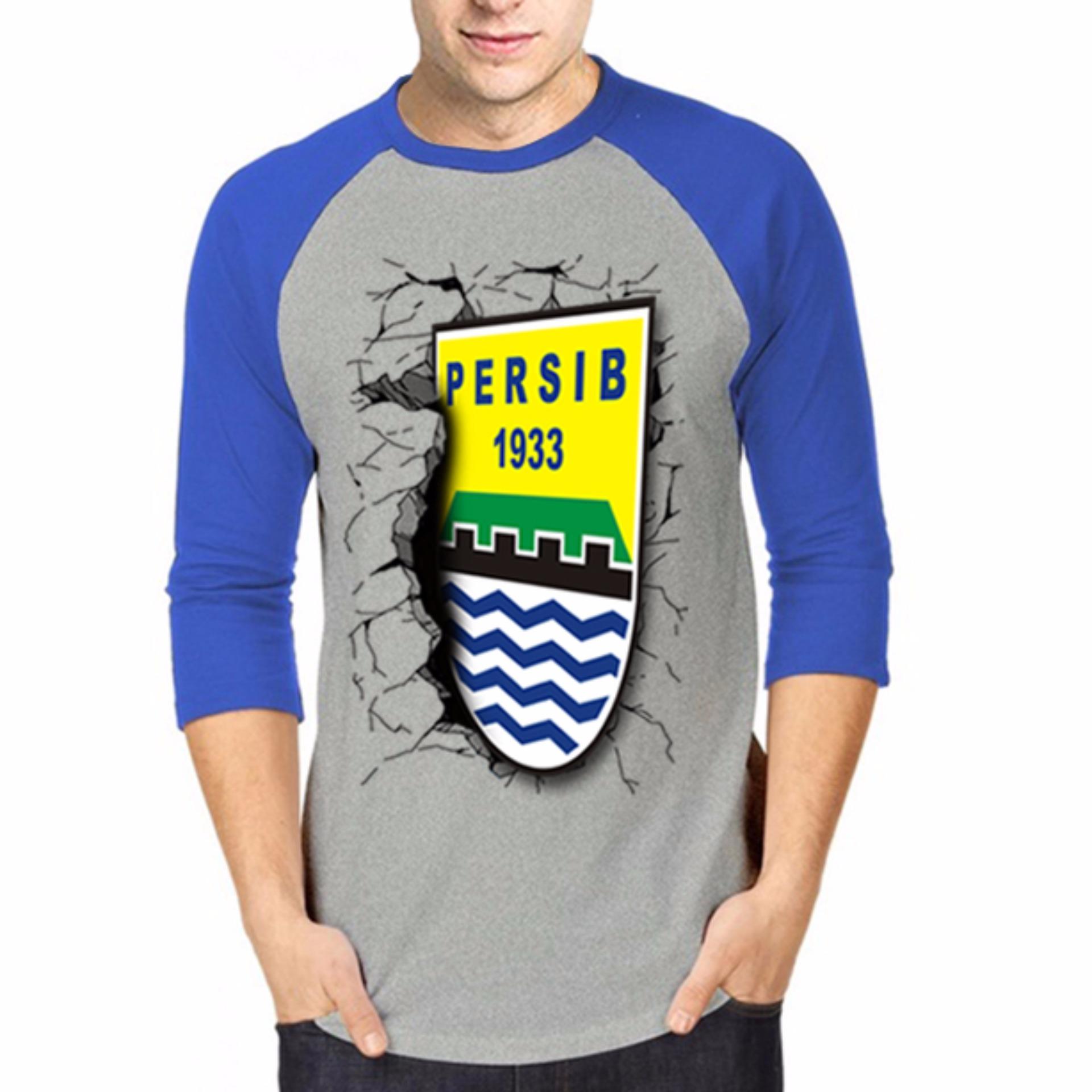 Apparel Glory Kaos 3D Persib Elegant Goo Raglan Abu Biru 