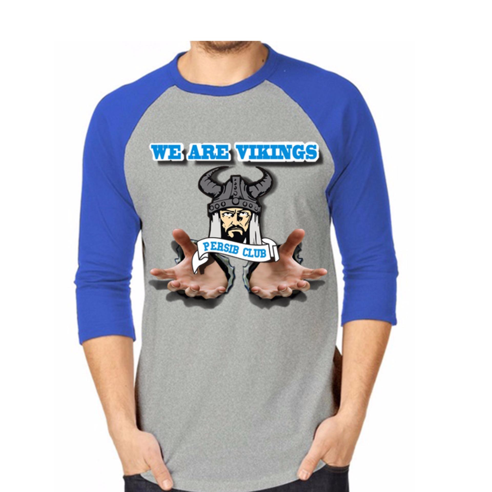 Apparel Glory Kaos 3D Persib Viking Raglan Abu Biru 