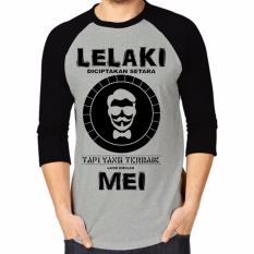 Apparel Glory Kaos 3D Pria Diciptakan Setara Tapi Yang Terbaik Lahir Di Bulan Mei Dark Raglan Abu Hitam