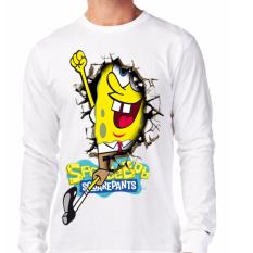 Apparel Glory Kaos 3D SPONGEBOB Lengan Panjang - Putih