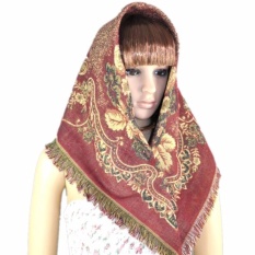Arabian Muslim Scarf Gold Thread Kacang Mete Jacquard Square BracketsMiddle East Syal-Intl