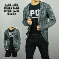 Arc Jaket Rajut Ariel Twotone Hitam