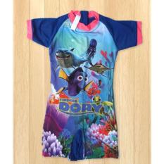 Ariza Sport Baju Renang Anak Diving Import Biru-Pink