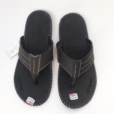 Arjun Sandal Kulit Pria 005 Hitam - Sendal Pria Kulit - Jepit Pria