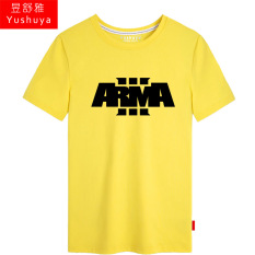 Arma3 Katun Pria Siswa Permainan Baju Kaos Kaus (Kuning)
