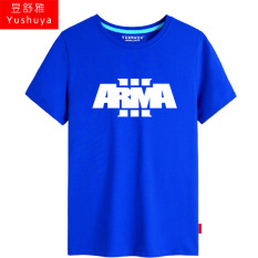 Arma3 Katun Pria Siswa Permainan Baju Kaos Kaus (Safir Biru)