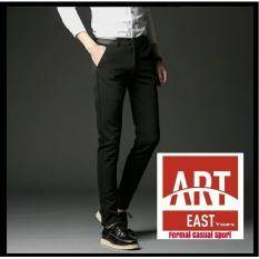 Arteast Yours Celana Kerja Formal Pria - Model Slimfit - Hitam - Twist Tebal - Hitam