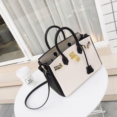 Artis Kulit Baru Memukul Warna Tas Wanita Tas Model Hermes (Hitam Dan Putih Warna Hit Besar)