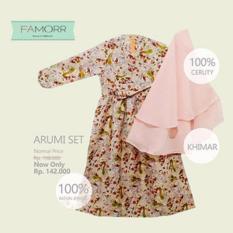 ARUMISET(2-12tahun) gamis anak denim exclusive elegan