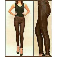arwearhouse legging wanita jumbo jeans XL - coklat