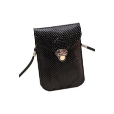 SEBAGAI Mini Jepit Pengunci Telepon Dompet Sling Bags (Hitam)-Intl
