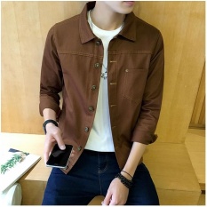 SEBAGAI Penawaran Khusus 2017 Baru Pria Fashion jeans Jaket Jaket Slim Pria Di Hijau