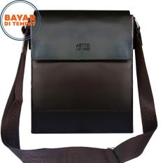Asttin Tas Kulit Pria 10 Inchi PU Leather Premium Expandable Waterproof Original - Coffee