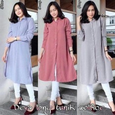 Atasan Blouse Deva Long Tunik Baju Muslim Blus Muslim