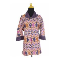 Atasan Blouse Kemeja Kerja Kantor Wanita Karier Batik RANG-RANG UNGU