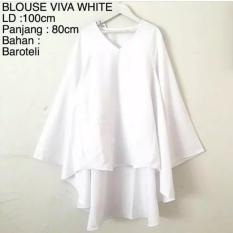 Atasan Blouse Viva White Baju Muslim Blus Muslim Blouse
