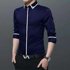 Atasan Cwo Kemeja Toreto Navi Baju Pria Hem Lengan Panjang