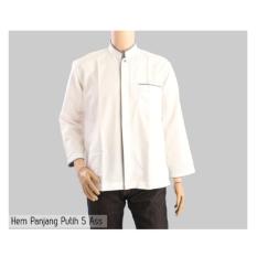 Atasan Pria Baju Koko Dewasa Hem Koko Panjang Putih 5 Ass