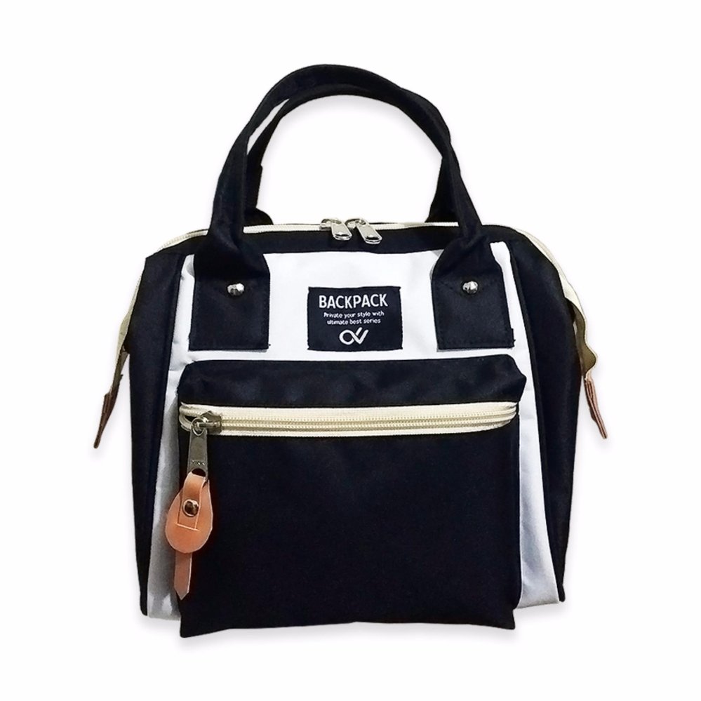 Atdiva Tas Ransel 3 Ways Bag Bisa Ransel Selempang dan Tothe - Black and white