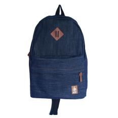 Athar BP2 Unisex Tas Ransel Backpack -Laptop - Denim - Murah & Ergonomi (Navy)
