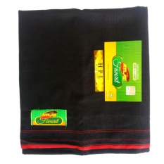Atlas Sarung Tenun Eksklusif Hitam Polos