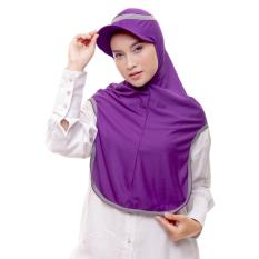 Attiqahijab Long Runner (Instant, Sport) Purple List Grey