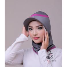Attiqahijab Short Runner (Instant, Sport) Grey List Purple