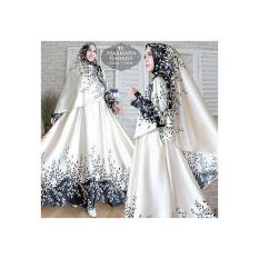 Aufa collection gamis syari monalisa ranada jumbo/gamis busui motif masa kinj/gamis muslimah fasion terbaru/gamis premium bagus dan murah pj 148 cm ld 120 cm