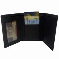Auris Dompet Pria Kulit Sapi Asli Lipat Tiga 248013-HITAM