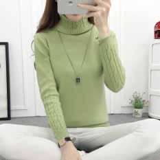 Musim Gugur atau Musim Dingin Korea Versi Baru Kerah Tinggi Menebal Lengan Panjang Sweater untuk Wanita, China-Internasional